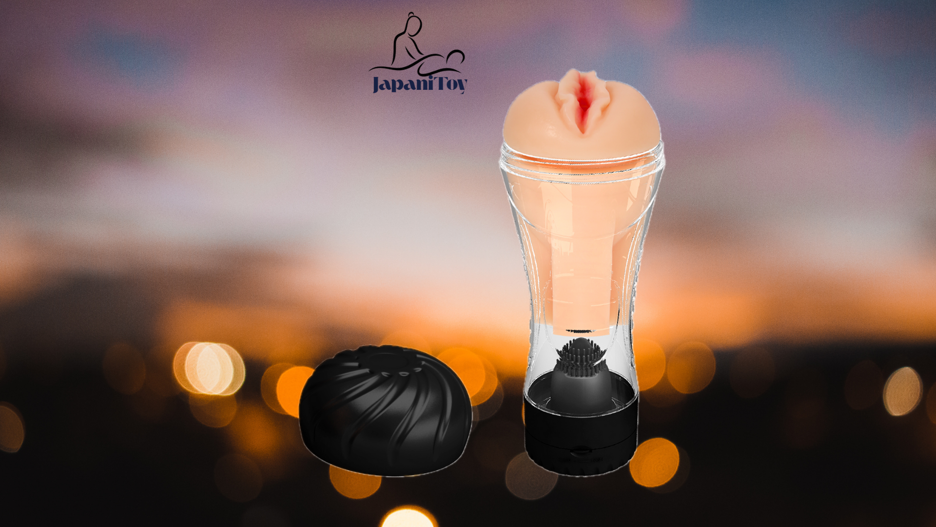 Vibrating Masturbator Cup with Ribbed Sleeve